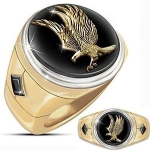 18K Gold Eagle Wings Of Majesty ring size 10